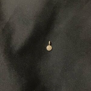 14K Gold Diamond Circle Pendant